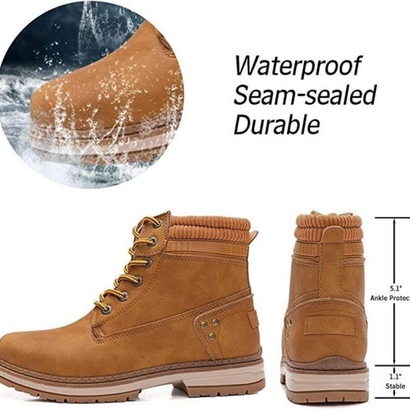 Athlefit Women's Work Hiking Combat Boots - Picture 4 of 4